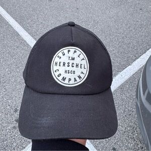 Herschel Supply Company Black Snapback Hat with Logo